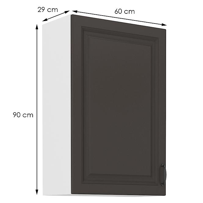 Stilo kuhinjski element 1 vrata 60x31x90 bijelo/tamno sivi
