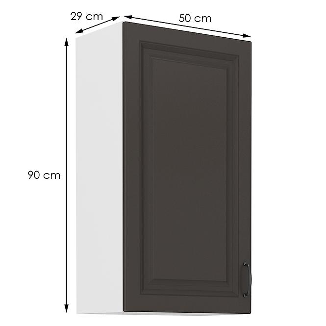 Stilo kuhinjski element 1 vrata 50x31x90 bijelo/tamno sivi