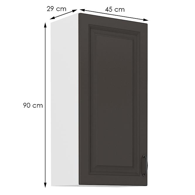 Stilo kuhinjski element 1 vrata 45x31x90 bijelo/tamno sivi