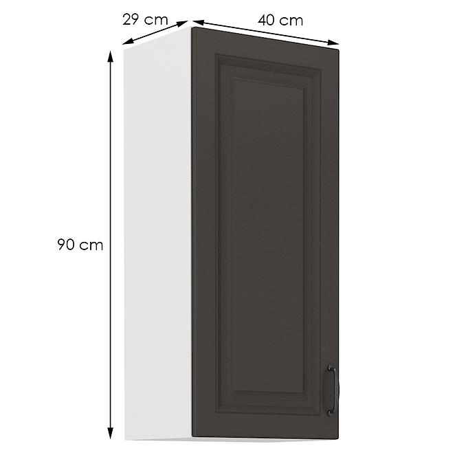 Stilo kuhinjski element 1 vrata 40x31x90 bijelo/tamno sivi