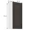 Stilo kuhinjski element 1 vrata 40x31x90 bijelo/tamno sivi,2