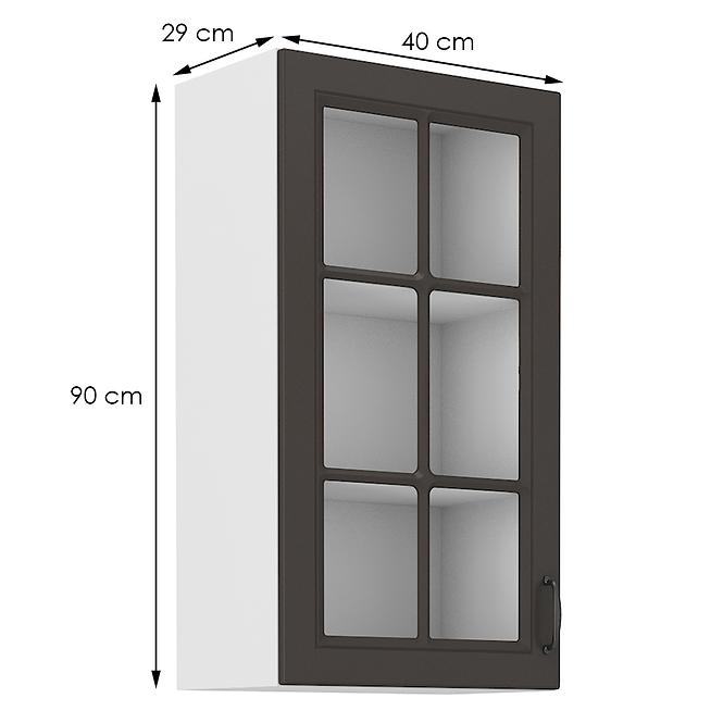 Stilo kuhinjski element 1 vrata 40x31x90 bijelo/tamno sivi