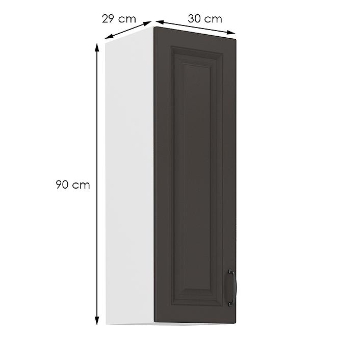 Stilo kuhinjski element 1 vrata 30x31x90 bijelo/tamno sivi