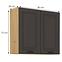 Stilo kuhinjski element 2 vrata 80x31x72 natur (artisan hrast)/tamno sivi,2