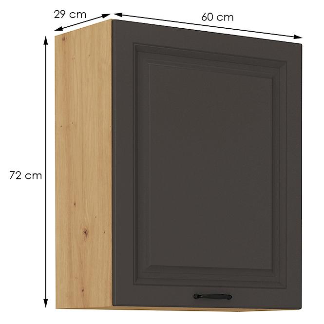 Stilo kuhinjski element 1 vrata 60x31x72 natur (artisan hrast)/tamno sivi