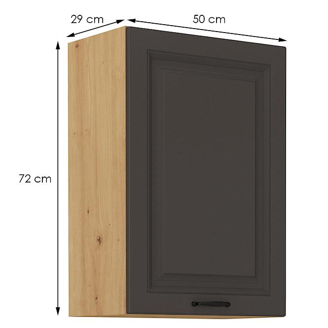 Stilo kuhinjski element 1 vrata 50x31x72 natur (artisan hrast)/tamno sivi