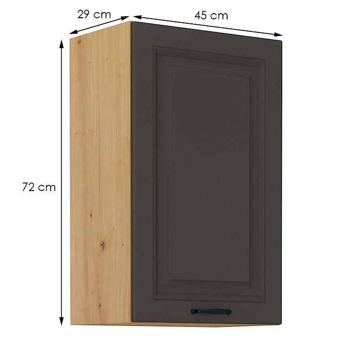 Stilo kuhinjski element 1 vrata 45x31x72 natur (artisan hrast)/tamno sivi