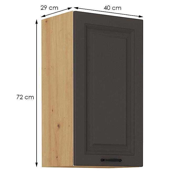 Stilo kuhinjski element 1 vrata 40x31x72 natur (artisan hrast)/tamno sivi