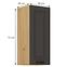 Stilo kuhinjski element 1 vrata 30x31x72 natur (artisan hrast)/tamno sivi,2