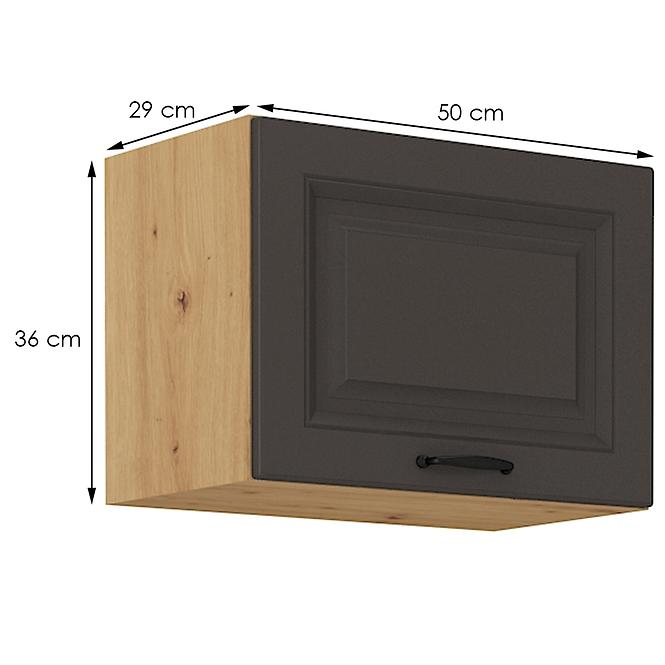 Stilo kuhinjski element 1 vrata 50x31x36 natur (artisan hrast)/tamno sivi