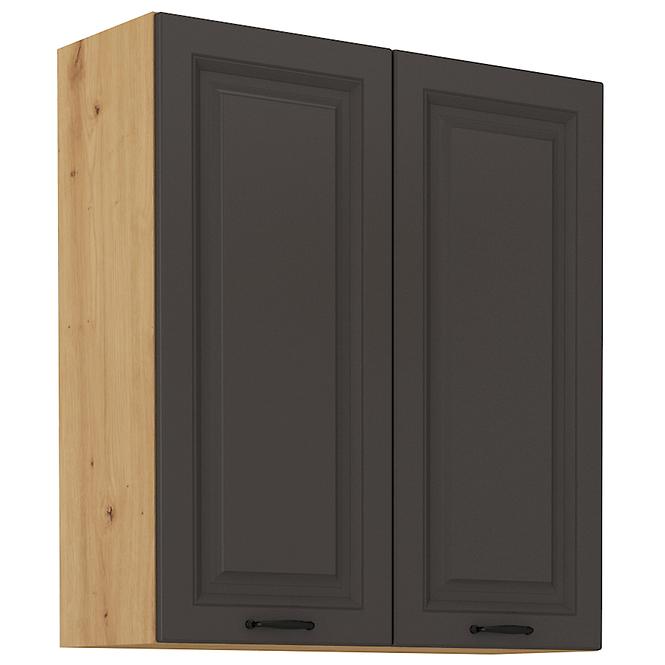 Stilo kuhinjski element 2 vrata 80x31x90 natur (artisan hrast)/tamno sivi