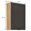 Stilo kuhinjski element 1 vrata 60x31x90 natur (artisan hrast)/tamno sivi,2