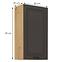 Stilo kuhinjski element 1 vrata 50x31x90 natur (artisan hrast)/tamno sivi,2