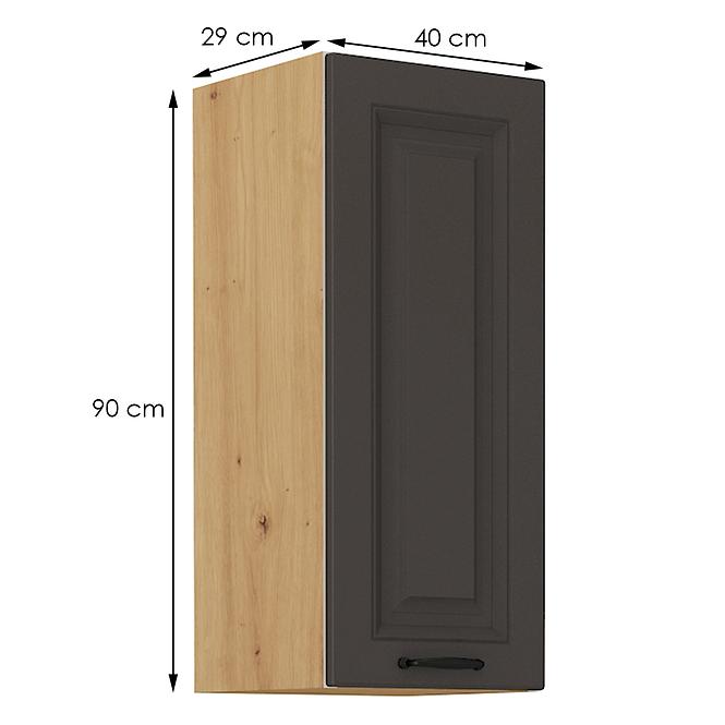 Stilo kuhinjski element 1 vrata 40x31x90 natur (artisan hrast)/tamno sivi