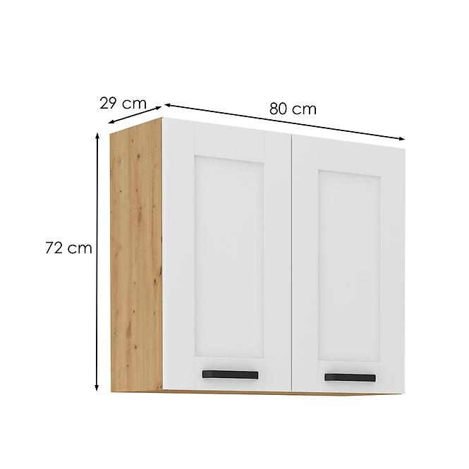 Luna kuhinjsii element 2 vrata 80x31x72 natur (artisan hrast)/bijela