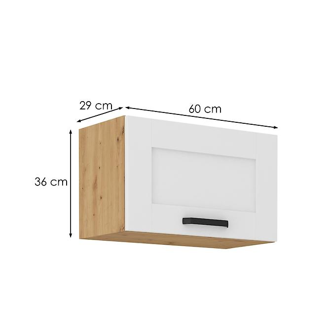 Luna kuhinjski element 1 vrata 60x31x36 natur (artisan hrast)/bijela