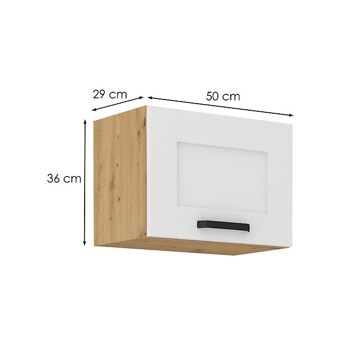 Luna kuhinjski element 1 vrata 50x31x36 natur (artisan hrast)/bijela