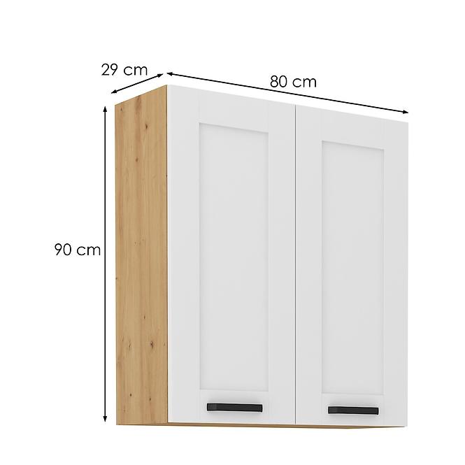 Luna kuhinjski element 2 vrata 80x31x90 natur (artisan hrast)/bijela