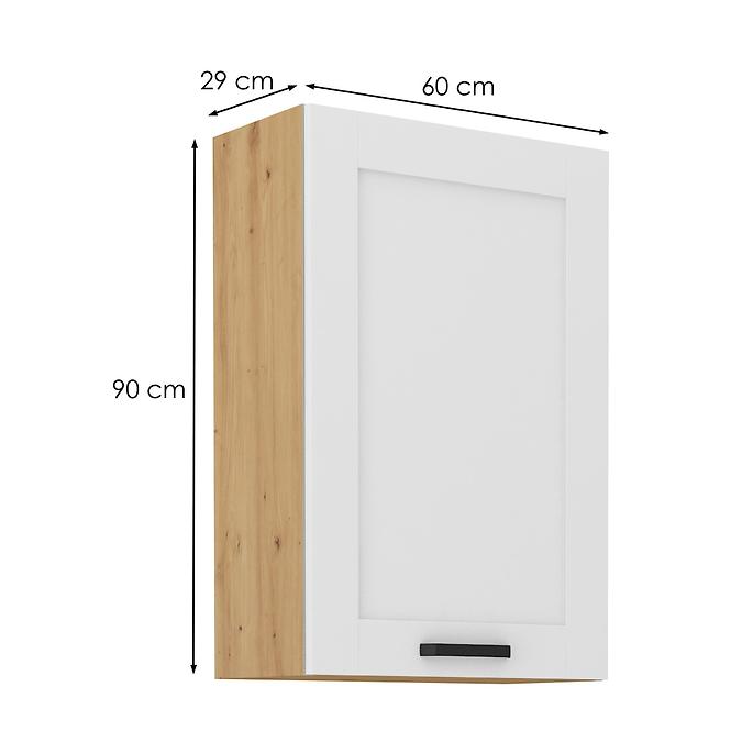 Luna kuhinjski element 1 vrata 60x31x90 natur (artisan hrast)/bijela