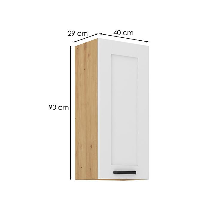 Luna kuhinjski element 1 vrata 40x31x90 natur (artisan hrast)/bijela