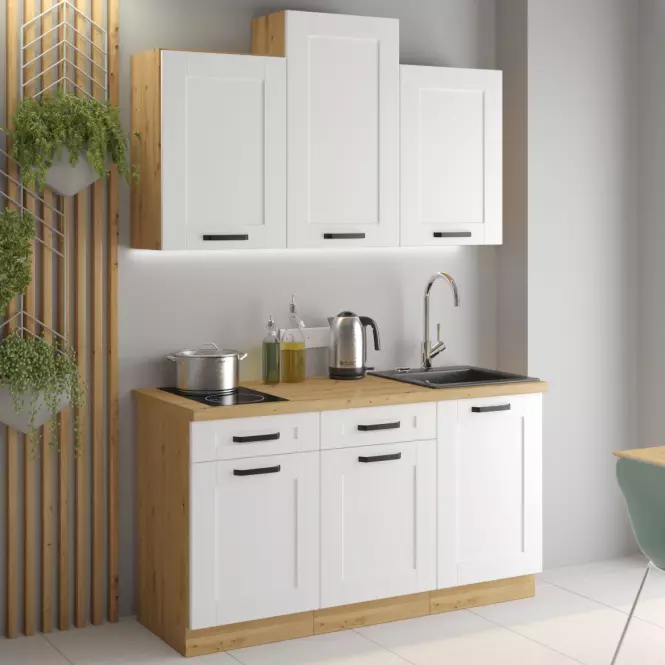 Luna kuhinjski element 1 vrata 40x31x90 natur (artisan hrast)/bijela,4