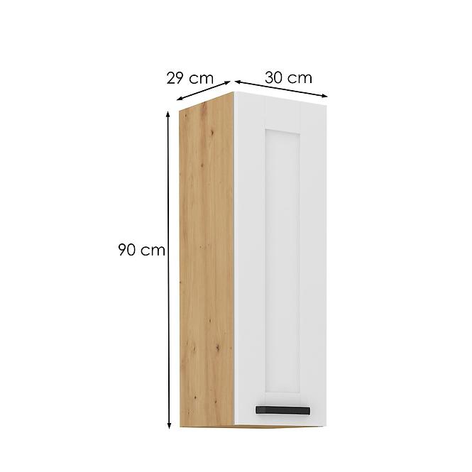 Luna kuhinjski element 1 vrata 30x31x90 natur (artisan hrast)/bijela