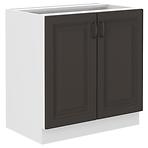Stilo kuhinjski element 2 vrata 80x52x82 bijeli/tamno sivi