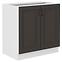 Stilo kuhinjski element 2 vrata 80x52x82 bijeli/tamno sivi