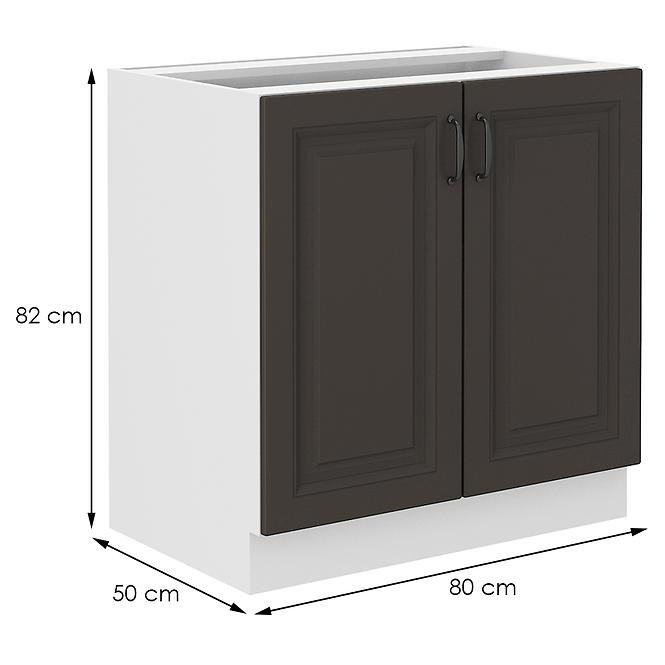 Stilo kuhinjski element 2 vrata 80x52x82 bijeli/tamno sivi