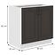 Stilo kuhinjski element 2 vrata 80x52x82 bijeli/tamno sivi,2