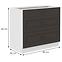Stilo kuhinjski element 3 ladice 80x52x82 bijeli/tamno sivi,2