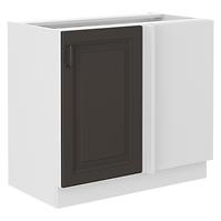Stilo kutni kuhinjski element 1 vrata 90x60x82 bijeli/tamno sivi