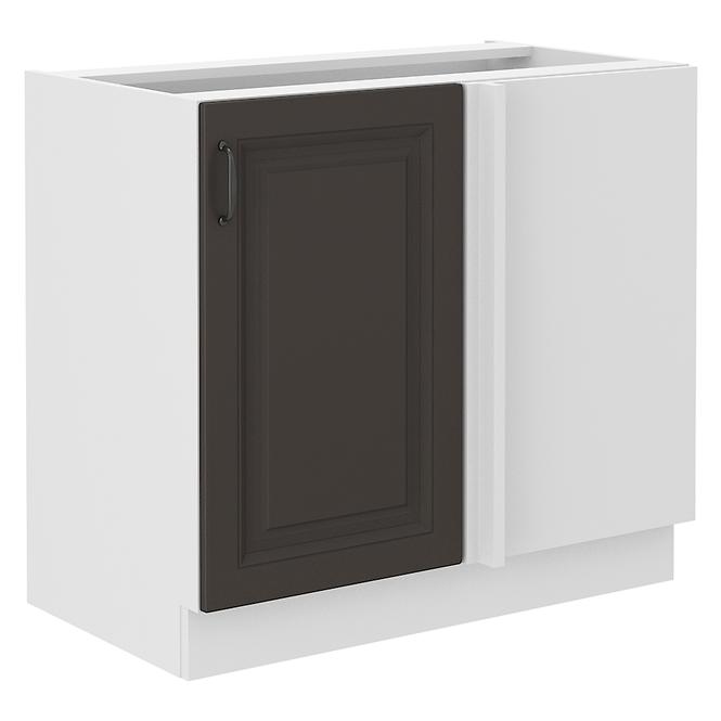 Stilo kutni kuhinjski element 1 vrata 90x60x82 bijeli/tamno sivi