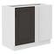 Stilo kutni kuhinjski element 1 vrata 90x60x82 bijeli/tamno sivi