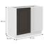 Stilo kutni kuhinjski element 1 vrata 90x60x82 bijeli/tamno sivi,2