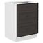 Stilo kuhinjski element 3 ladice 60x52x82 bijeli/tamno sivi