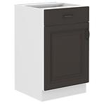 Stilo kuhinjski element 1 vrata+1 ladica 50x52x82 bijeli/tamno sivi