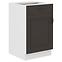 Stilo kuhinjski element 1 vrata+1 ladica 50x52x82 bijeli/tamno sivi