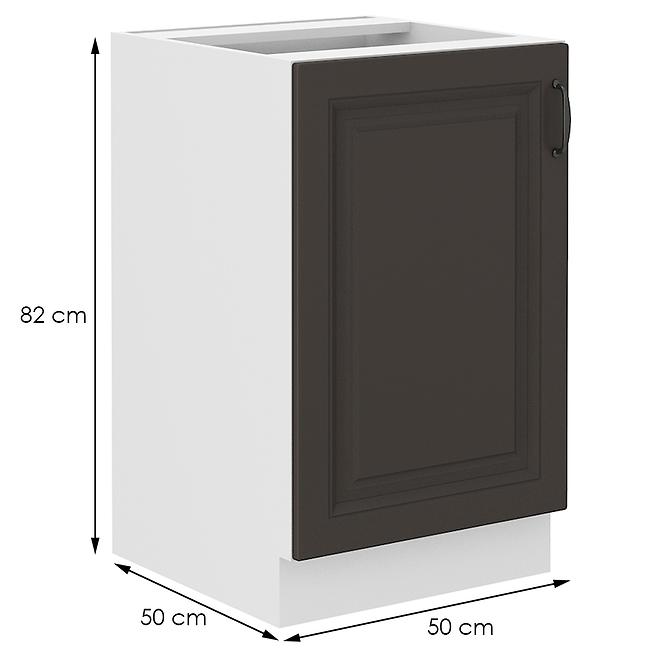 Stilo kuhinjski element 1 vrata 50x52x82 bijeli/tamno sivi