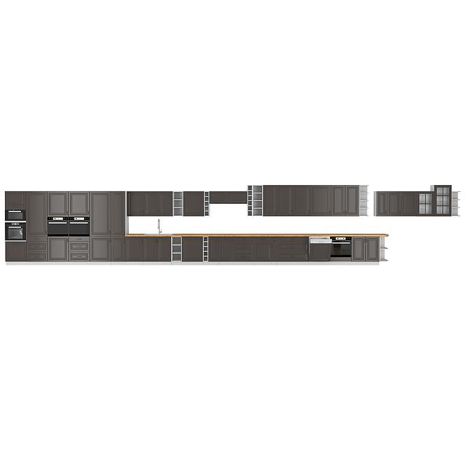 Stilo kuhinjski element 1 vrata 50x52x82 bijeli/tamno sivi