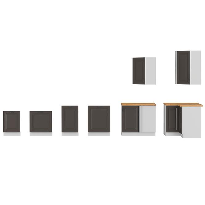 Stilo kuhinjski element 1 vrata 50x52x82 bijeli/tamno sivi