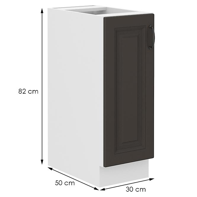 Stilo kuhinjski element 1 vrata 30x52x82 bijeli/tamno sivi
