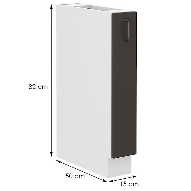 Stilo kuhinjski element 1 ladica 15x52x82 bijeli/tamno sivi
