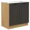 Stilo kuhinjski element 2 vrata 80x52x82 natur (artisan hrast)/tamno sivi