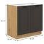 Stilo kuhinjski element 2 vrata 80x52x82 natur (artisan hrast)/tamno sivi,2