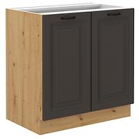Stilo kuhinjski element 2 vrata 80x52x82 natur (artisan hrast)/tamno sivi