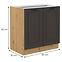 Stilo kuhinjski element 2 vrata 80x52x82 natur (artisan hrast)/tamno sivi,2