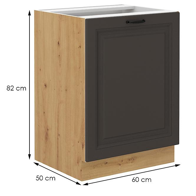 Stilo kuhinjski element 1 vrata 60x52x82 natur (artisan hrast)/tamno sivi