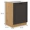 Stilo kuhinjski element 1 vrata 60x52x82 natur (artisan hrast)/tamno sivi,2