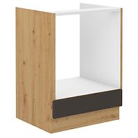 Stilo kuhinjski element 60x52x82 natur (artisan hrast)/tamno sivi